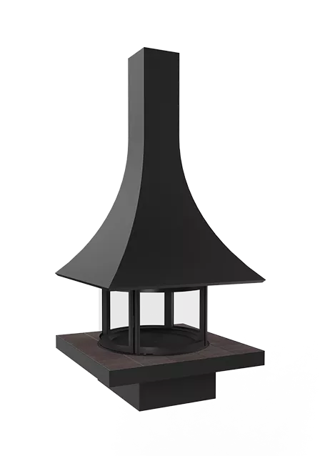 Cheminée centrale socle 117×117
 JULIETTA 985