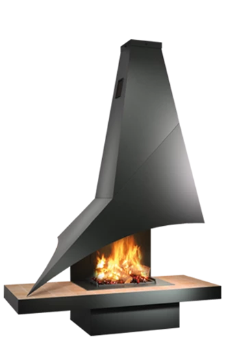 981HMD/G ELISA 981 wall-mounted woodburning fireplace