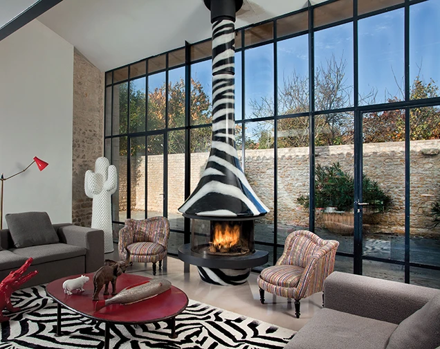 chimeneas de diseño JC Bordelet EVA 992 ZEBRA