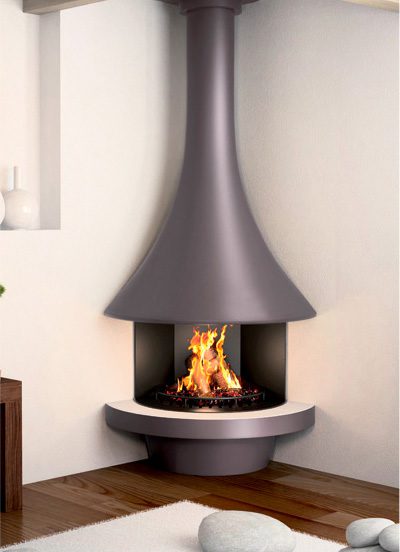 Corner fireplaces design