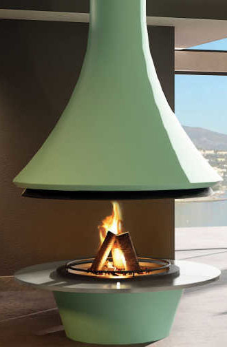 Central color fireplace glasse base top
 EVA 992